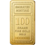 Emirates gold bar 100g -goldiamart