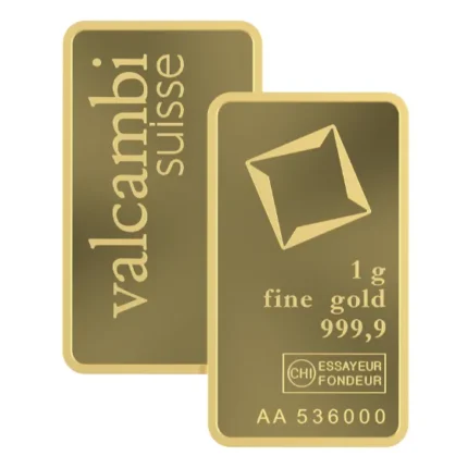 Valcambi gold bar 1g -goldiamart