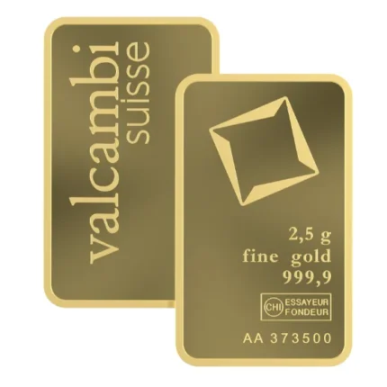 Valcambi gold bar 2.5g -goldiamart