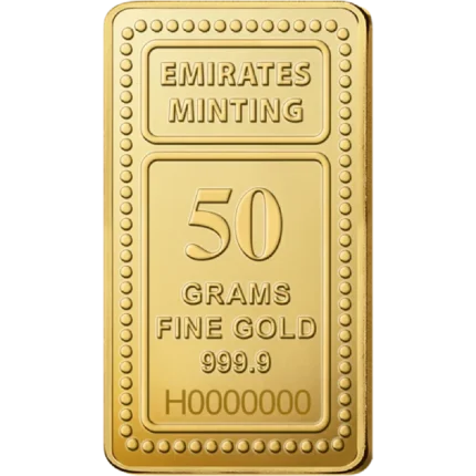 Emirates gold bar 50g -goldiamart