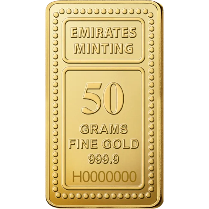 Emirates gold bar 50g -goldiamart