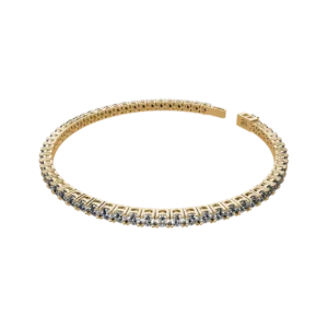 Perspective View Yellow Gold Bangle