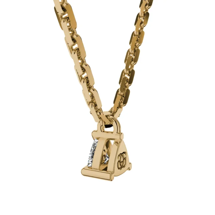 Trillion Cut Gold Pendant – Goldiamart Jewelry