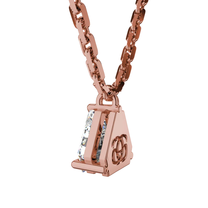 Elegant Trillion Cut Gold Pendant – Goldiamart Jewelry