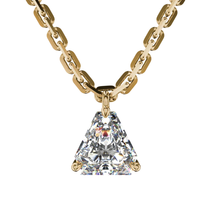 Elegant Trillion Cut Gold Pendant – Goldiamart Jewelry