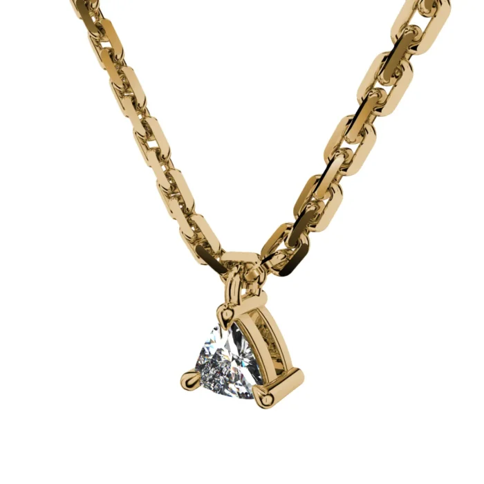 Trillion Cut Gold Pendant – Goldiamart Jewelry