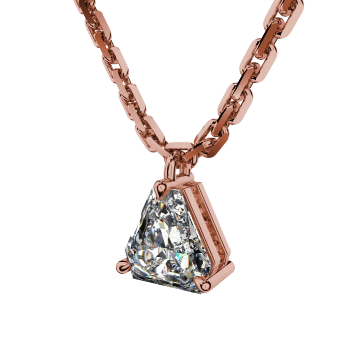 Elegant Trillion Cut Gold Pendant – Goldiamart Jewelry