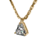Elegant Trillion Cut Gold Pendant – Goldiamart Jewelry