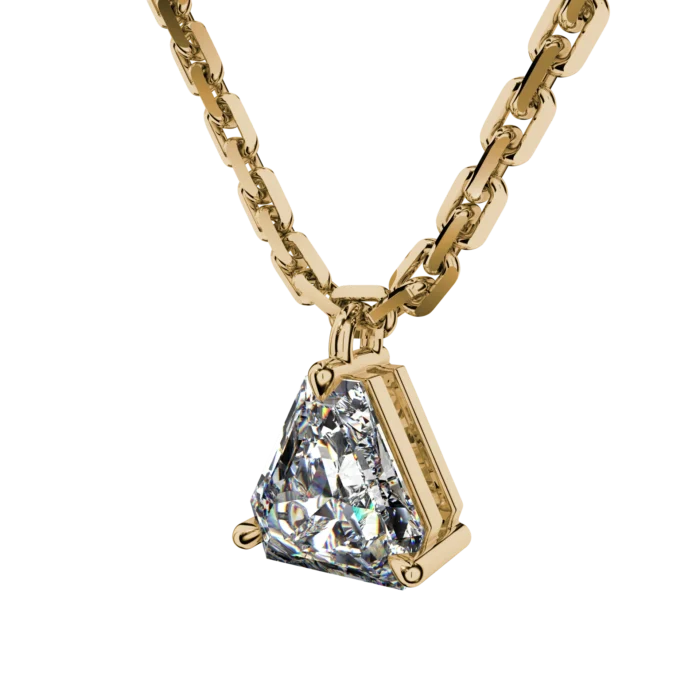 Elegant Trillion Cut Gold Pendant – Goldiamart Jewelry