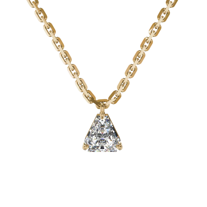 Elegant Trillion Cut Gold Pendant – Goldiamart Jewelry