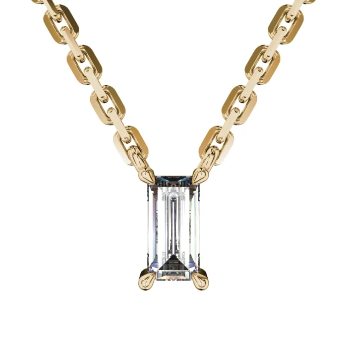 Emerald Cut Jewelry Pendant – Goldiamart Jewelry