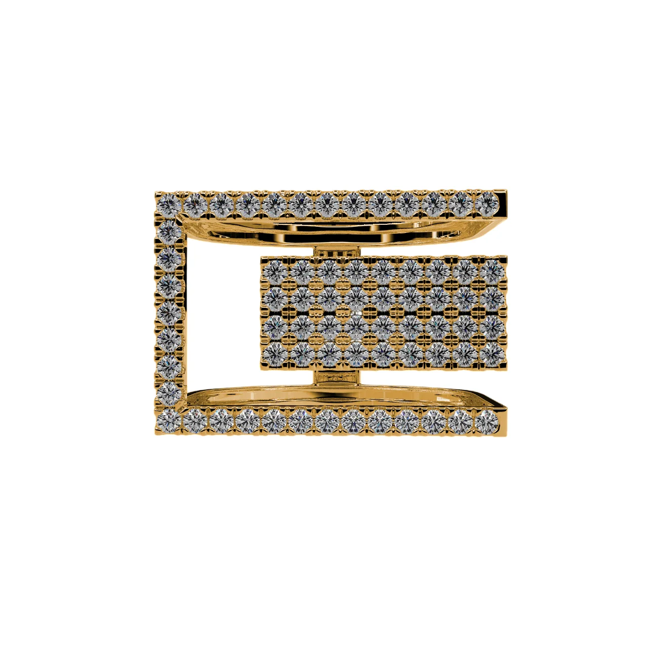 Antique Sheild Diamond Ring -top view-yellow gold -18k-Goldiamart-Photoroom Round Cut Jewelry Ring – Goldiamart Jewelry