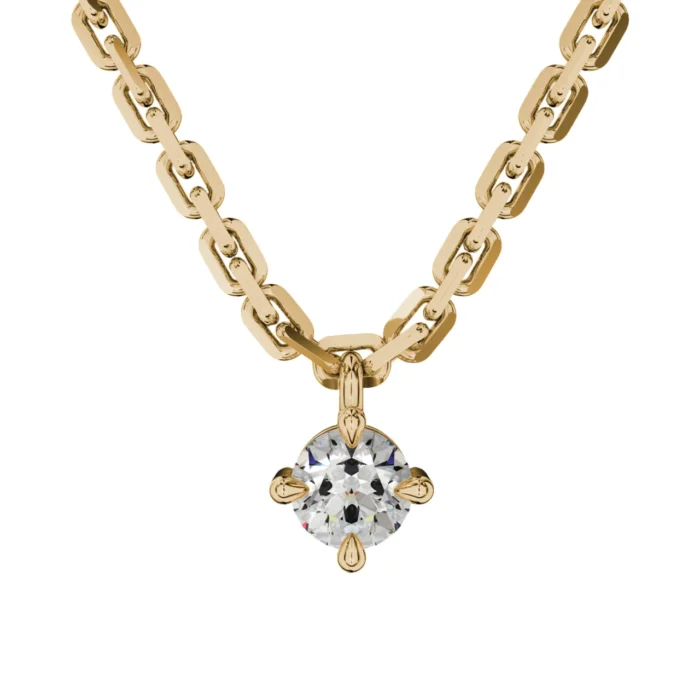 Round Cut Gold Pendant – Goldiamart Jewelry