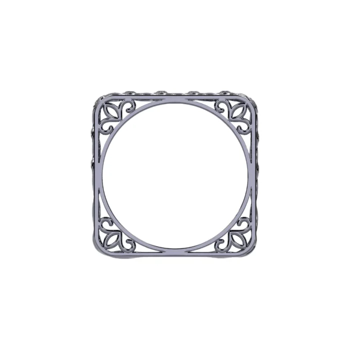 Round Cut Diamond Square Ring – Goldiamart Jewelry