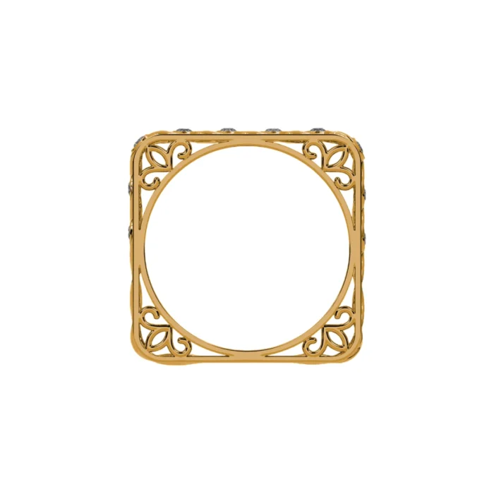 Round Cut Diamond Square Ring – Goldiamart Jewelry
