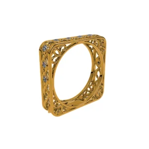Round Cut Diamond Square Ring – Goldiamart Jewelry